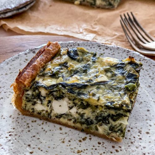 Greens, Ricotta and Feta Pie - Katy's Food Finds